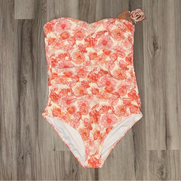 Shade & Shore Other - Shade & Shore Kids Floral One Piece - Pink and Orange